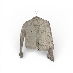 We the Free Denim Jacket cream wash color Sz S
